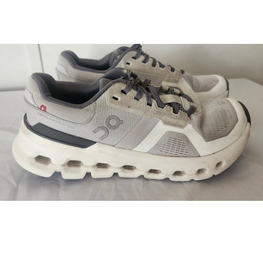 On Cloudrunner 2 Grey White Running Shoes Womens 7 3WE10130622